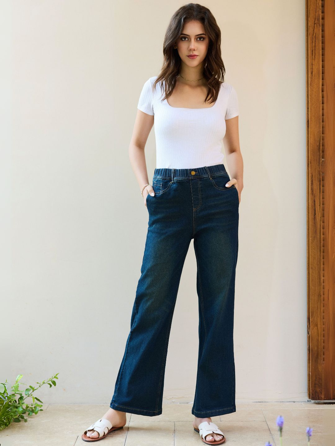 Stretch-Band Jeans