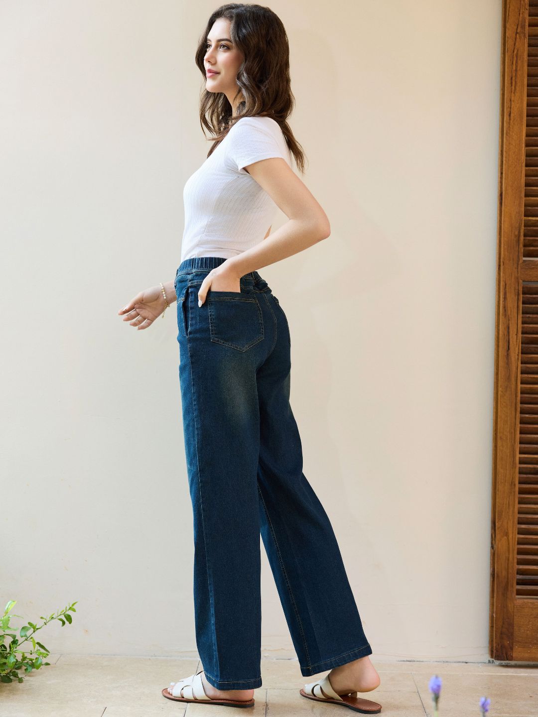 Stretch-Band Jeans