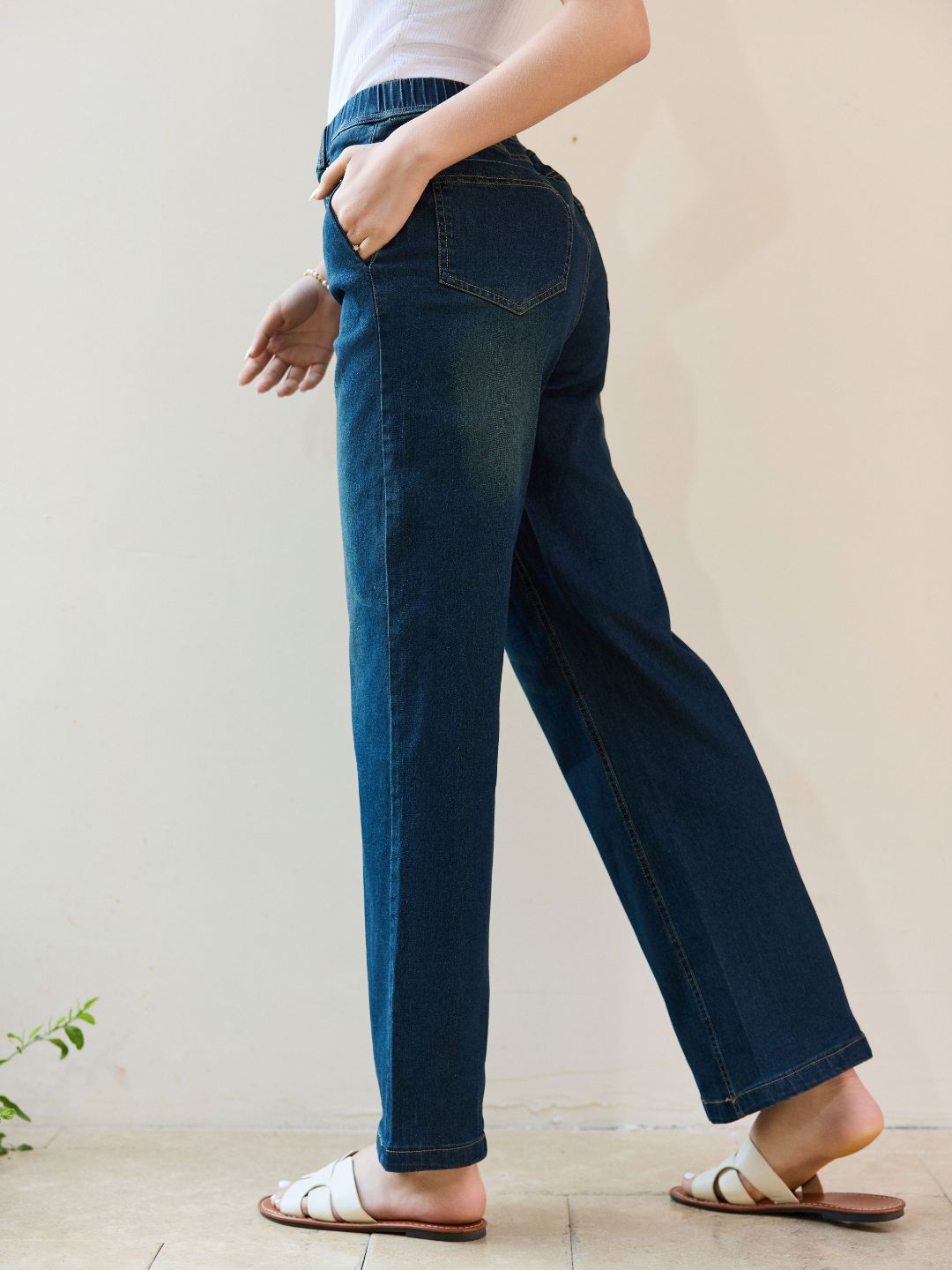 Stretch-Band Jeans