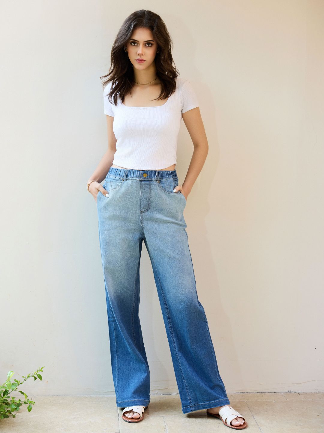 Stretch-Band Jeans