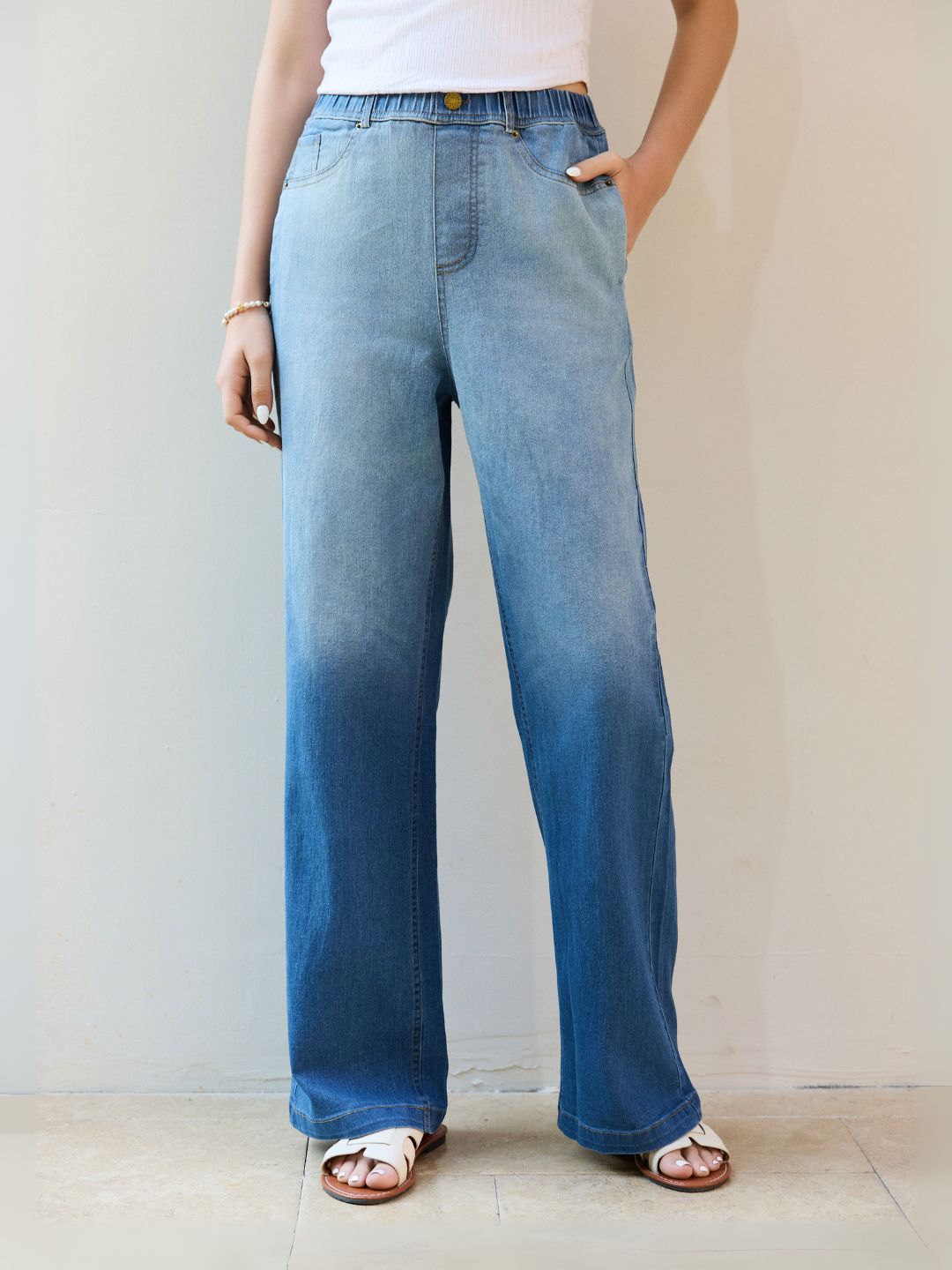Stretch-Band Jeans