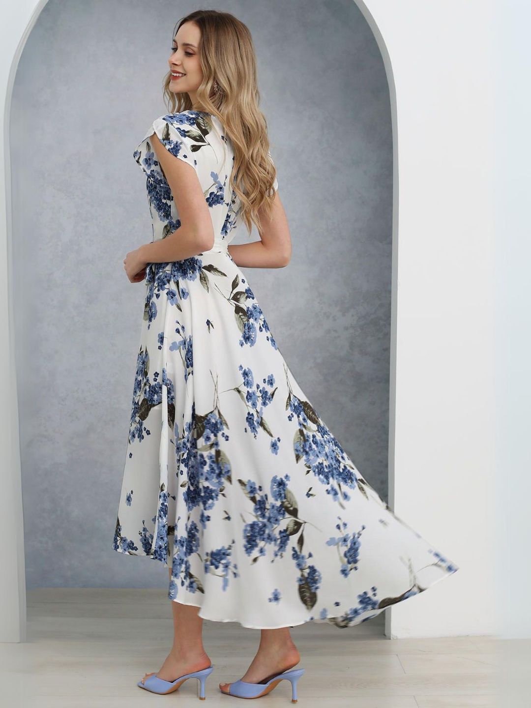 Floral Asymmetric Dress