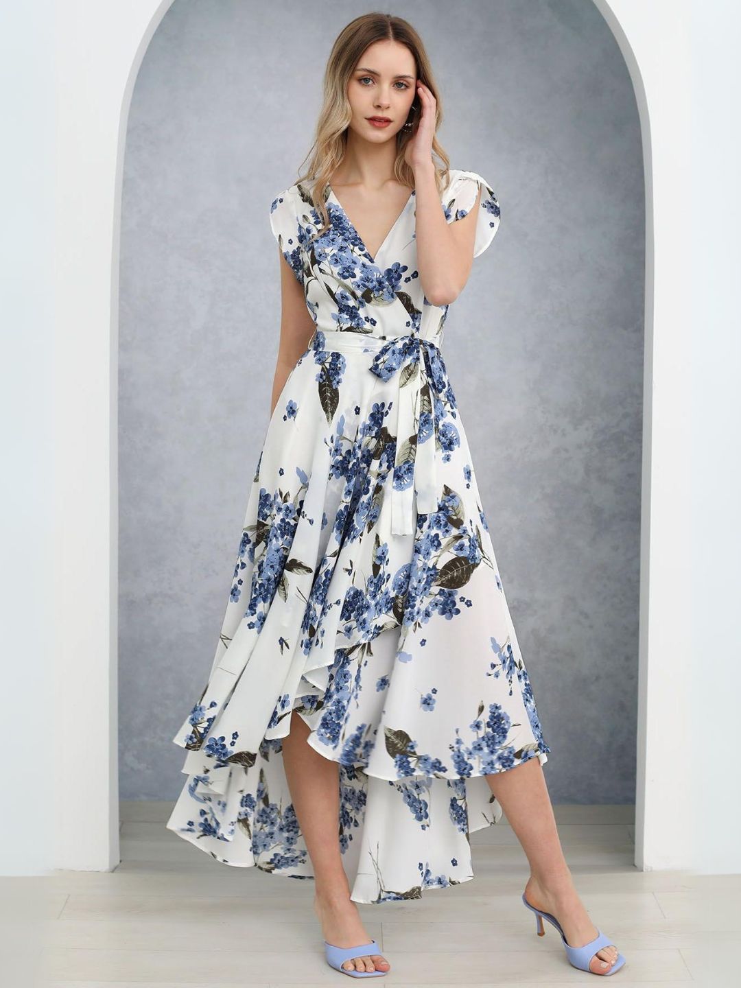 Floral Asymmetric Dress