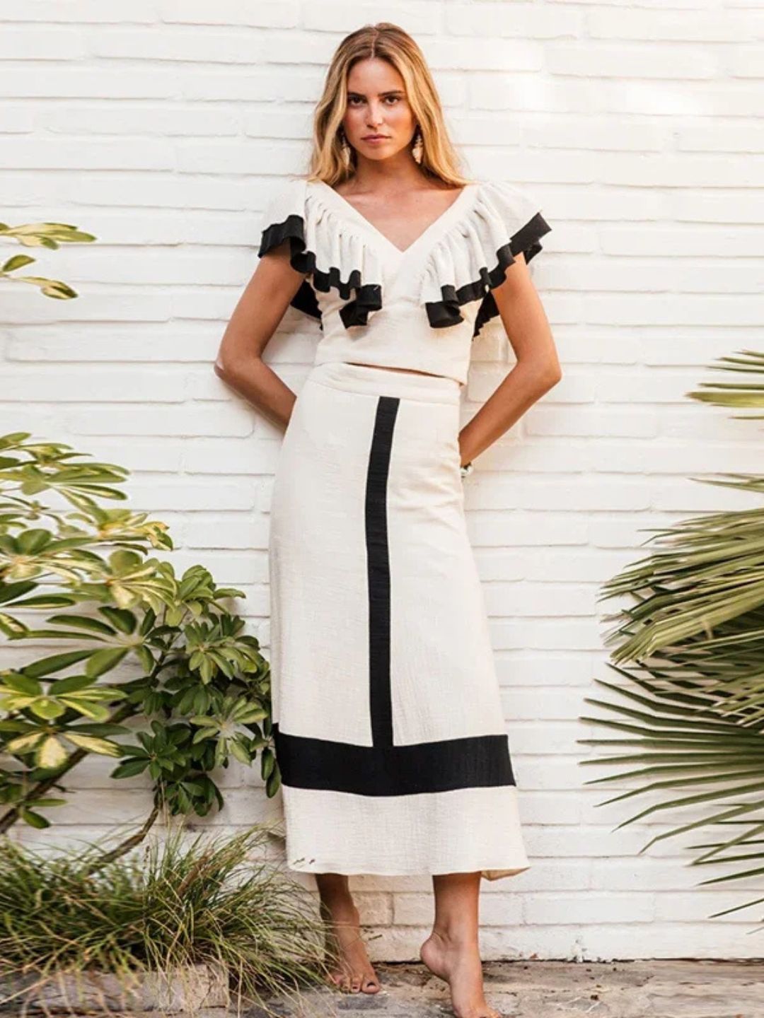 Elegant Patchwork Midi Dress