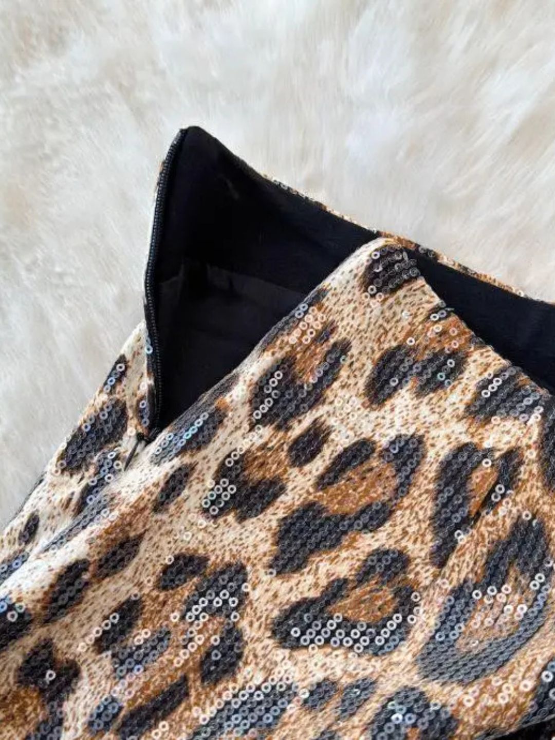 Sequin Leopard Shorts